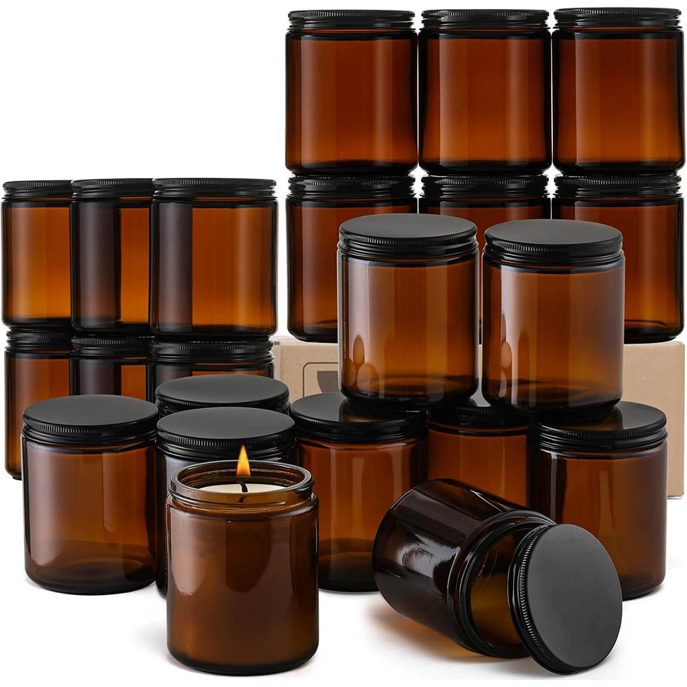Mason Jar 8Oz - Frascos de Vidrio Ámbar de 8oz