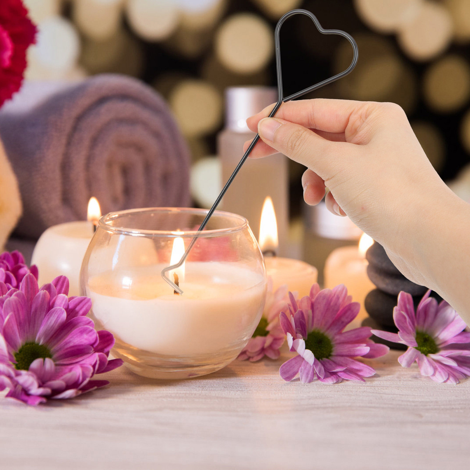 Wick Dipper Tool - 4 piezas de ganchos de hierro