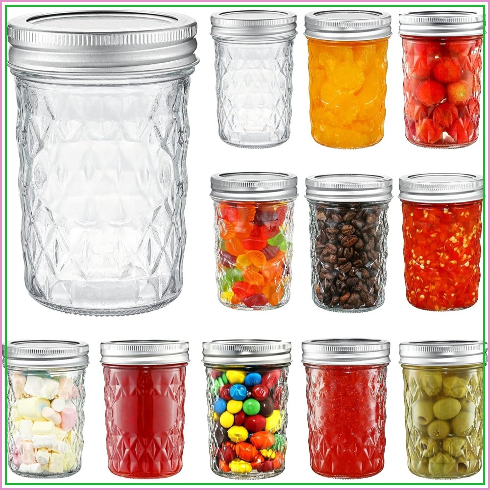 Mason Jar 8Oz - Paquete de 12 Frascos Mason de