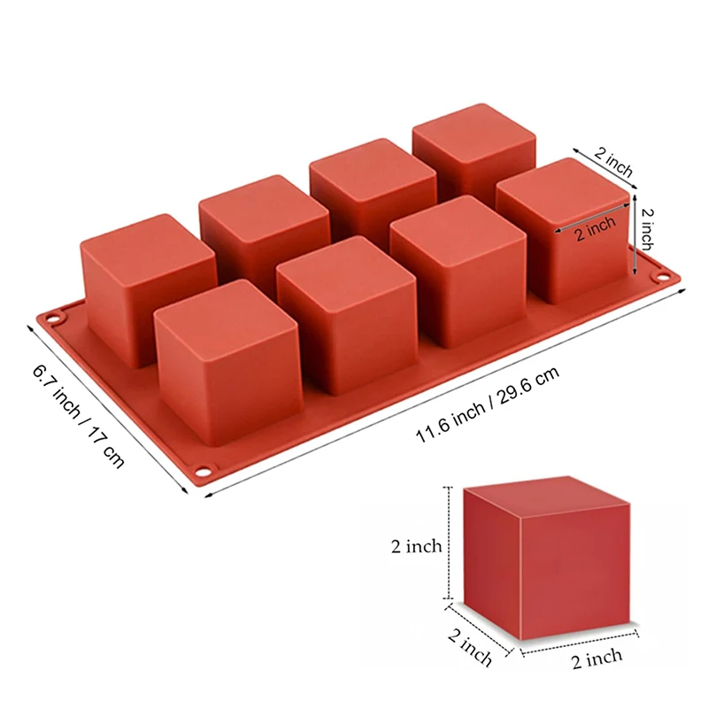 Molde cuadrado de 8 cavidades  - Candle Supplies Eu reseña y precio