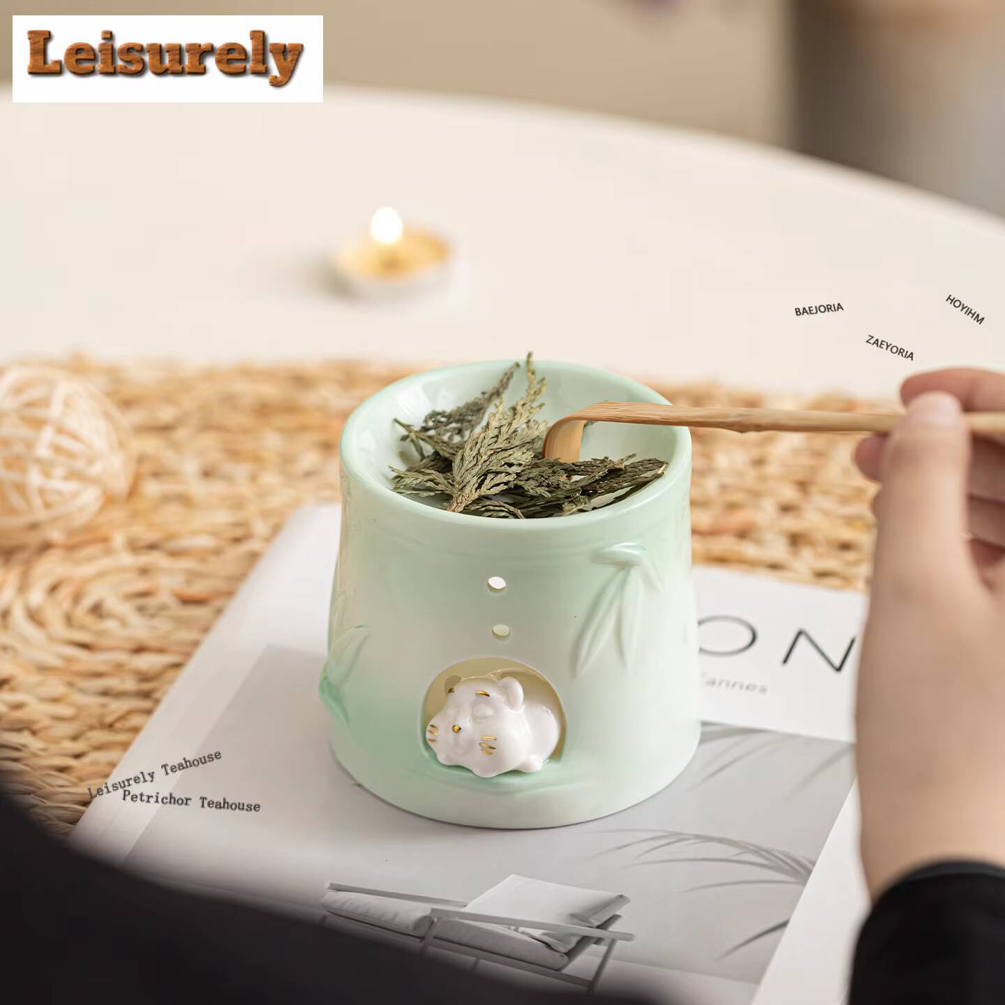 Quemador de Incienso de Bambú, - Zen Candle Supplies reseña y precio
