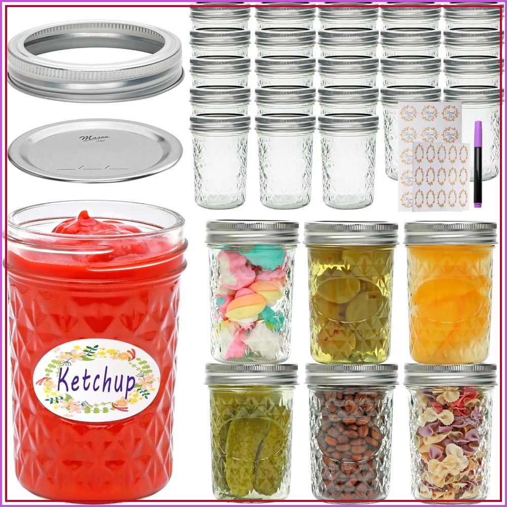 Paquete de 30 Frascos de Vidri - Mason Jar 8Oz reseña y precio